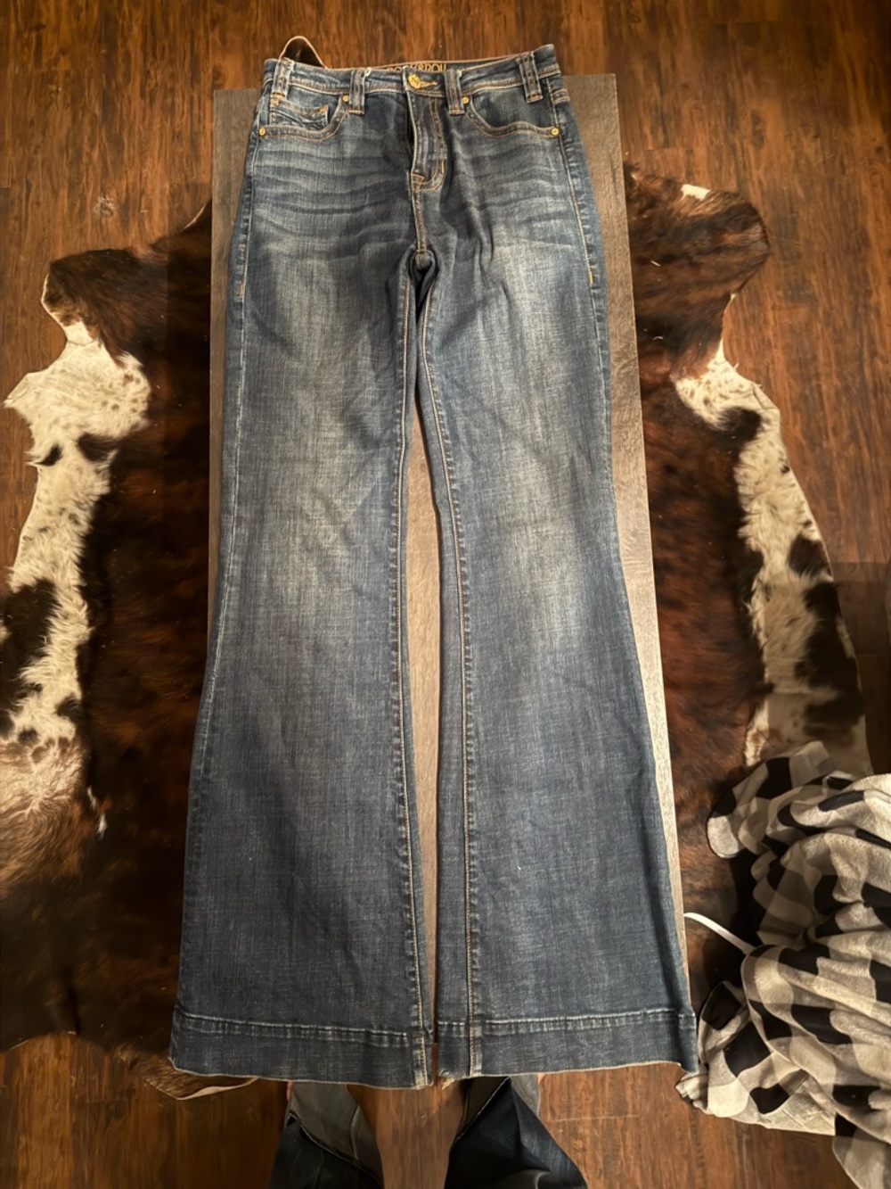 Rock & Roll Cowgirl Medium Blue Trouser Jeans